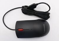 Lenovo - Mouse USB Red Wheel Optical