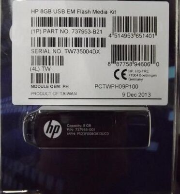 Hewlett Packard Enterprise - 8GB USB flash media key